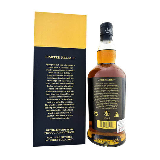 Springbank 25 Year Old Single Malt Scotch Whisky