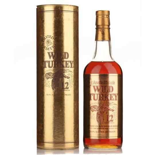 Wild Turkey Cheesy Limited Edition Gold Foil 12 Year Old Bourbon