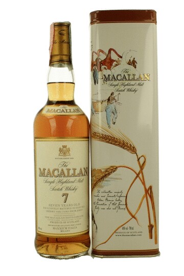 The Macallan 7 Year Old Single Malt Scotch Whisky Tin Box