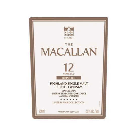 The Macallan 110 Proof 12 Year Old Sherry Oak Single Malt Scotch Whisky