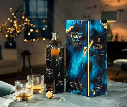 Johnnie Walker Blue Label Ghost And Rare Port Dundas Blended Scotch Whisky