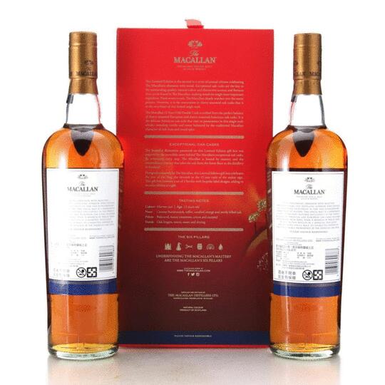 The Macallan Limited Edition Year Of The Dog Set Double Cask 12 Year Old Single Malt Scotch Whisky
