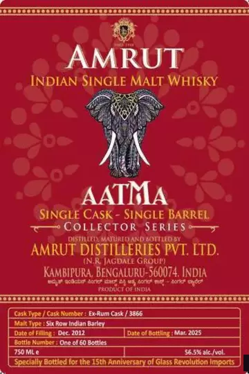 Amrut Aatma Collector Series Ex Rum Cask Single Malt Whisky