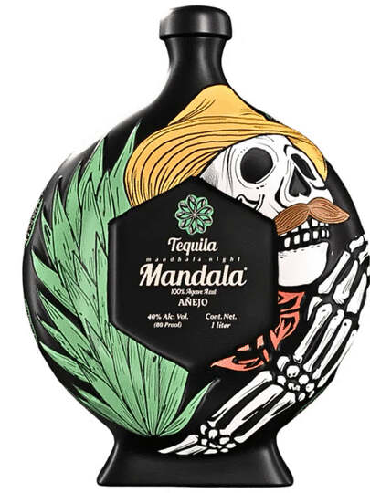 Mandala Dia De Los Muertos Tequila Anejo