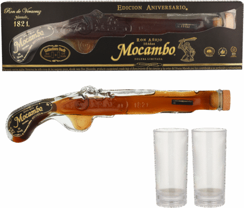 Mocambo Rum Buccaneer Pistol And Glasses Gift Pack