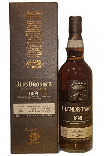 The Glendronach Pedro Ximenez Sherry Puncheon Single Cask 28 Year Old Single Malt Scotch Whisky