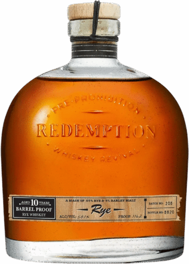 Redemption 10 Year Old Barrel Proof Straight Rye Whiskey
