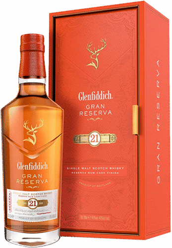 Glenfiddich Gran Reserva Rum Cask Finish 21 Year Old Single Malt Scotch Whisky First Edition