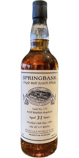 Springbank 31 Year Old Single Malt Whisky