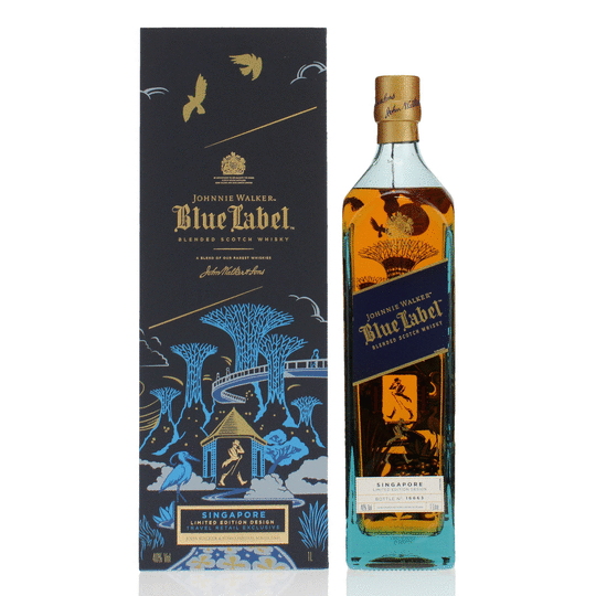 Johnnie Walker Blue Label Limited Edition Singapore Travel Edition Blended Scotch Whisky