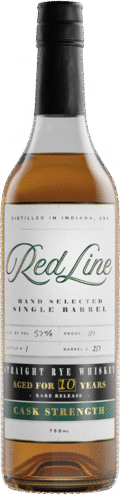 Red Line Single Barrel Cask Strength 10 Year Old Straight Rye Whiskey