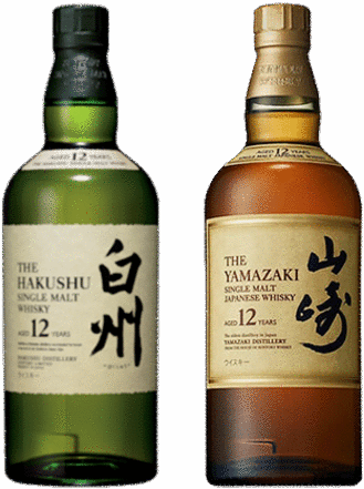 Suntory Yamazaki and Hakushu 12 Year Old Single Malt