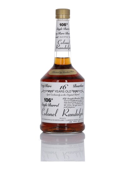 Old Commonwealth Colonel Randolph 16 Year Old Barrel Proof Straight Bourbon Whiskey