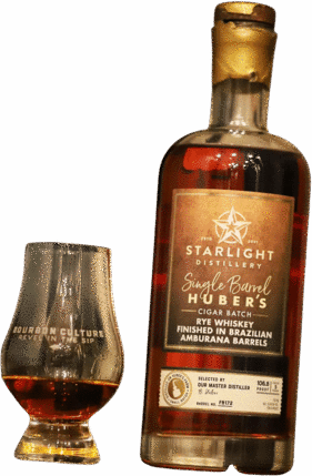 Huber Winery Starlight Distillery Single Barrel Hubers Cigar Batch Brazilian Amburana Rye Whiskey