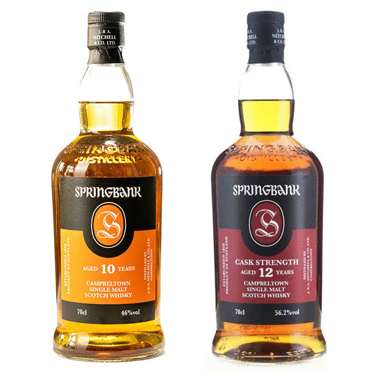 Springbank 10 12 Cask Strength Single Malt Bundle