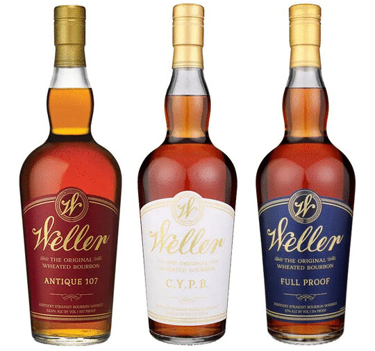 W L Weller Red White Blue Bourbon Whiskey Bundle