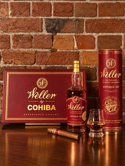 W. L. Weller Single Barrel Cigar Cut Antique 107 Bourbon Whiskey