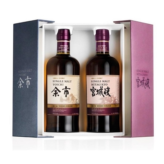 Nikka Yoichi Miyagikyo Rum Wood Finish Single Malt Whisky Box Set