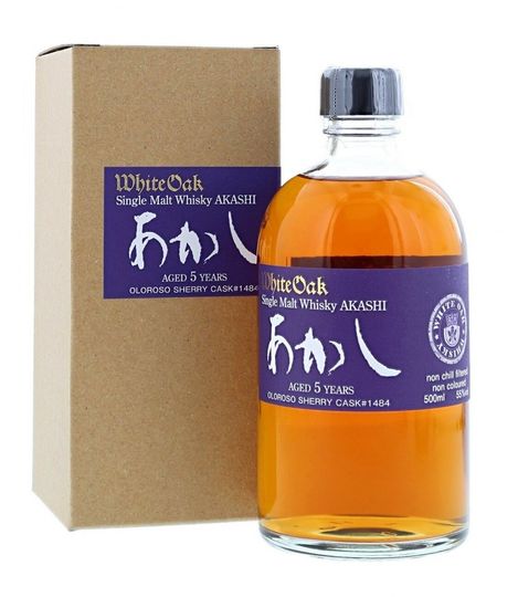 White Oak Akashi Aged 5 Years Oloroso Sherry Cask Single Malt Whisky