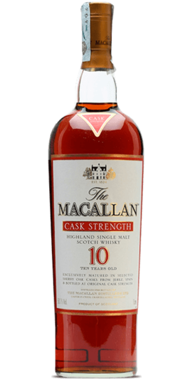 The Macallan Cask Strength Sherry Oak Matured 10 Year Old Single Malt Scotch Whisky