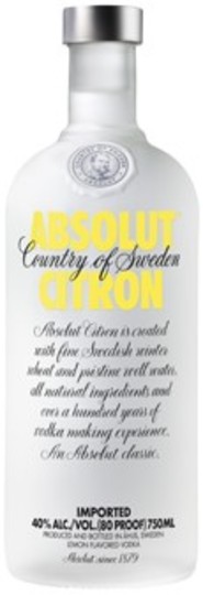 Absolut Citron Lemon Vodka