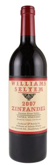 Williams Selyem Papera Vineyard Zinfandel