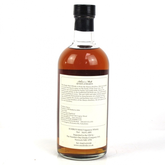 Ichiros Malt Hanyu Queen Of Hearts Card 2nd Edition French Oak Cognac Wood Finish Single Malt