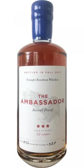 The Ambassador Barrel Proof 12 Years Old Straight Bourbon Whiskey