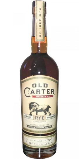 Old Carter Barrel Strength Straight Rye Whiskey